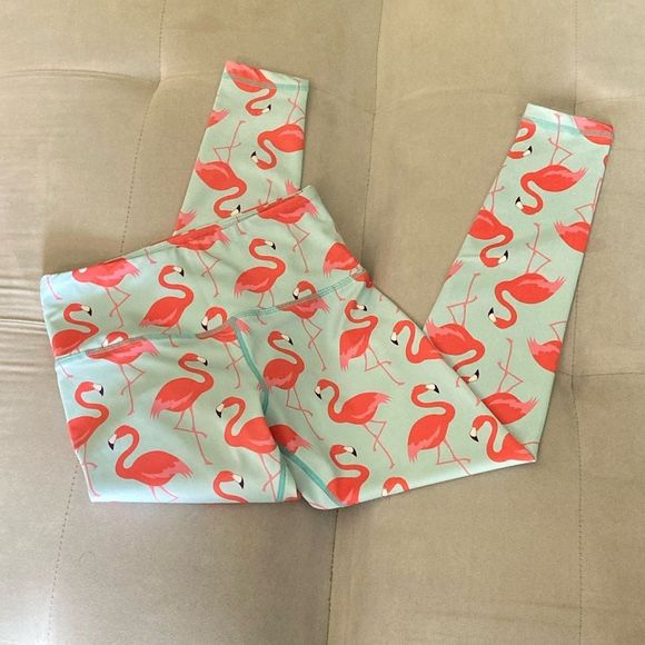 Flexi Lexi Flamingo Leggings Size M - Picture 5 of 9